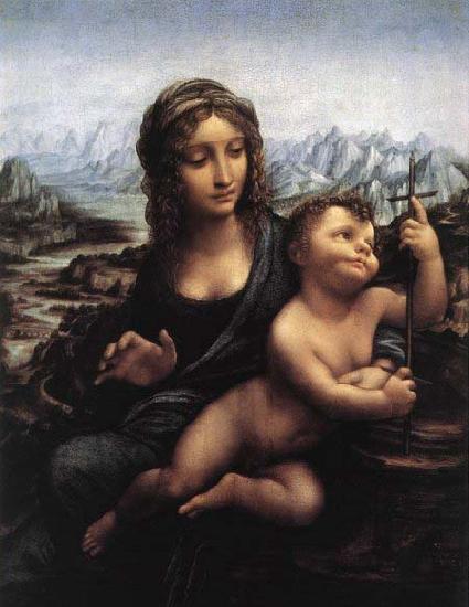 LEONARDO da Vinci Madonna with the Yarnwinder after 1510 France oil painting art